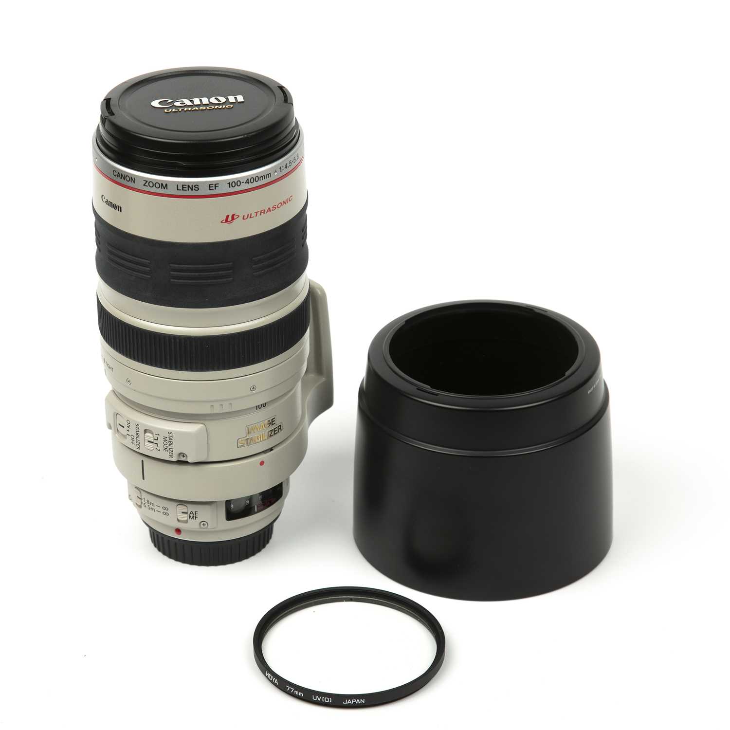 A Canon lens EF 100-400mm f/4.5-5.6 L IS with an ET-83C hoodCondition good. No scratches to glass. - Image 3 of 3