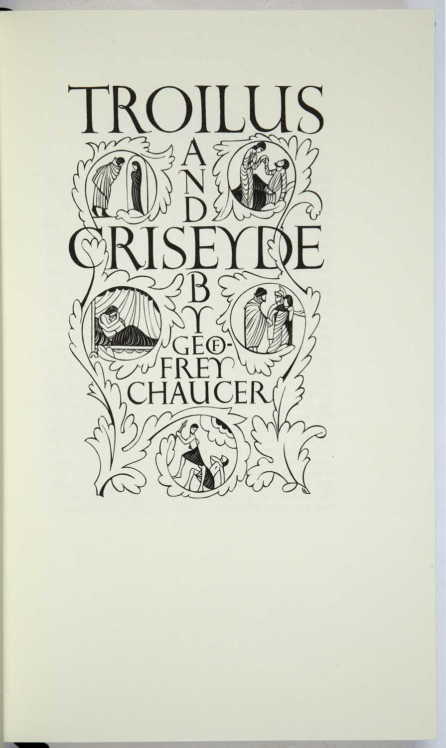 Gill, (Eric). The Canterbury Tales No. 105/1980 facsimile edition of the Golden Cockerel Press - Image 2 of 3