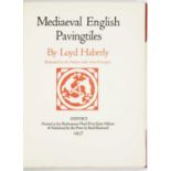 Shakespeare Head Press: Haberly, (Loyd). 'Mediaeval English Paving Tiles'. Red and black type.