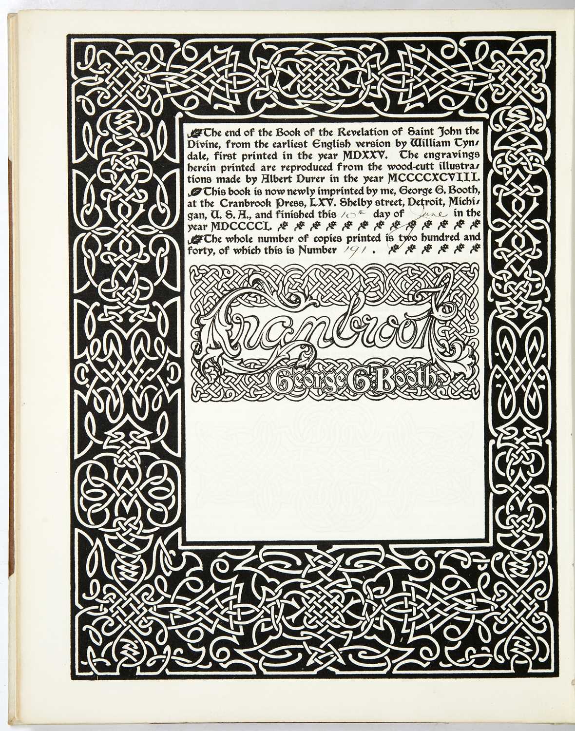 Cranbrook Press. (George Booth Michigan). 'The Revelation of St John the Divine'. 1901. 191/240. - Image 4 of 6