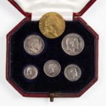A George III gold 1794 half guinea together with a cased set of 1907 Maundy MondayAt present,