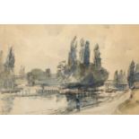 Philip Connard (1875-1958) The Thames at Richmond; and River scene at Richmond watercolours 18 x