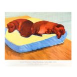 David Hockney (b.1937) Dog Paintings 38, 1995 for Salts Mill off-set lithograph 53 x 64cm,