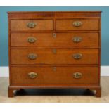 A 19th century oak chest of drawers