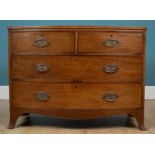 A Regency mahogany bow front chest of drawers