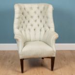 A George III mahogany tub armchair