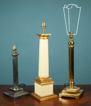 Three table lamps