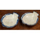 A pair of 18th century pearlware dishes