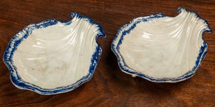 A pair of 18th century pearlware dishes