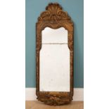 An antique Swedish wall mirror or pier glass