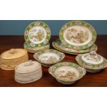 Two tureens and an Ashworth Brothers part diner service