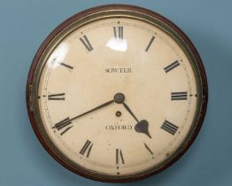 A Regency dial clock, the dial signed 'Sowter of Oxford'