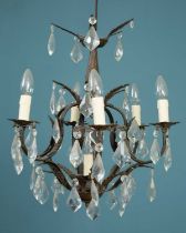 A decorative French style chandelier or electrolier