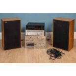 A Hi-Fi system together with a pair of Celestion Ditton 33 speakers