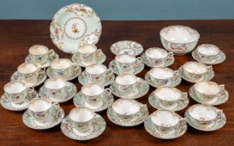 A Victorian, possibly Ridgway's, tea and coffee service to include twenty two saucers; nine teacups;