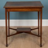 An Edwardian mahogany rectangular occasional table