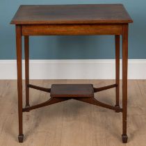 An Edwardian mahogany rectangular occasional table