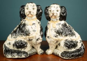 A pair of Staffordshire Style Spaniels