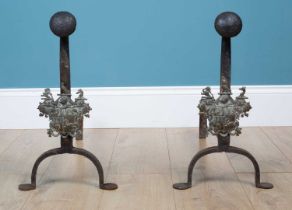 A pair of andirons