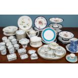 A large collection of porcelain tea wares