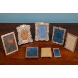 Seven silver-mounted picture frames