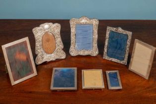 Seven silver-mounted picture frames