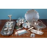 A collection of silver plate