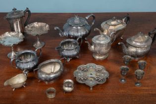 A collection of silver plated wares