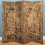 A four-panelled folding screen