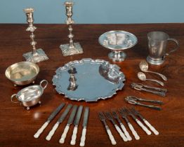 A collection of metal ware