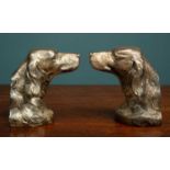 Two dogs head book ends