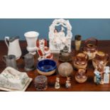 A collection of ceramic wares and a miscellaneous collection of items