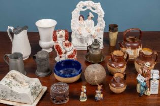 A collection of ceramic wares and a miscellaneous collection of items