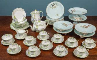 An Art Deco Parragon tea service and a Minton dessert service