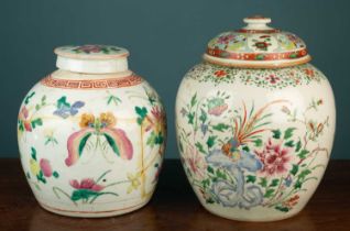 Two antique Chinese ginger jars