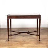 In the style of Thomas Chippendale (1718-1779) mahogany, silver or centre table, with shaped edges
