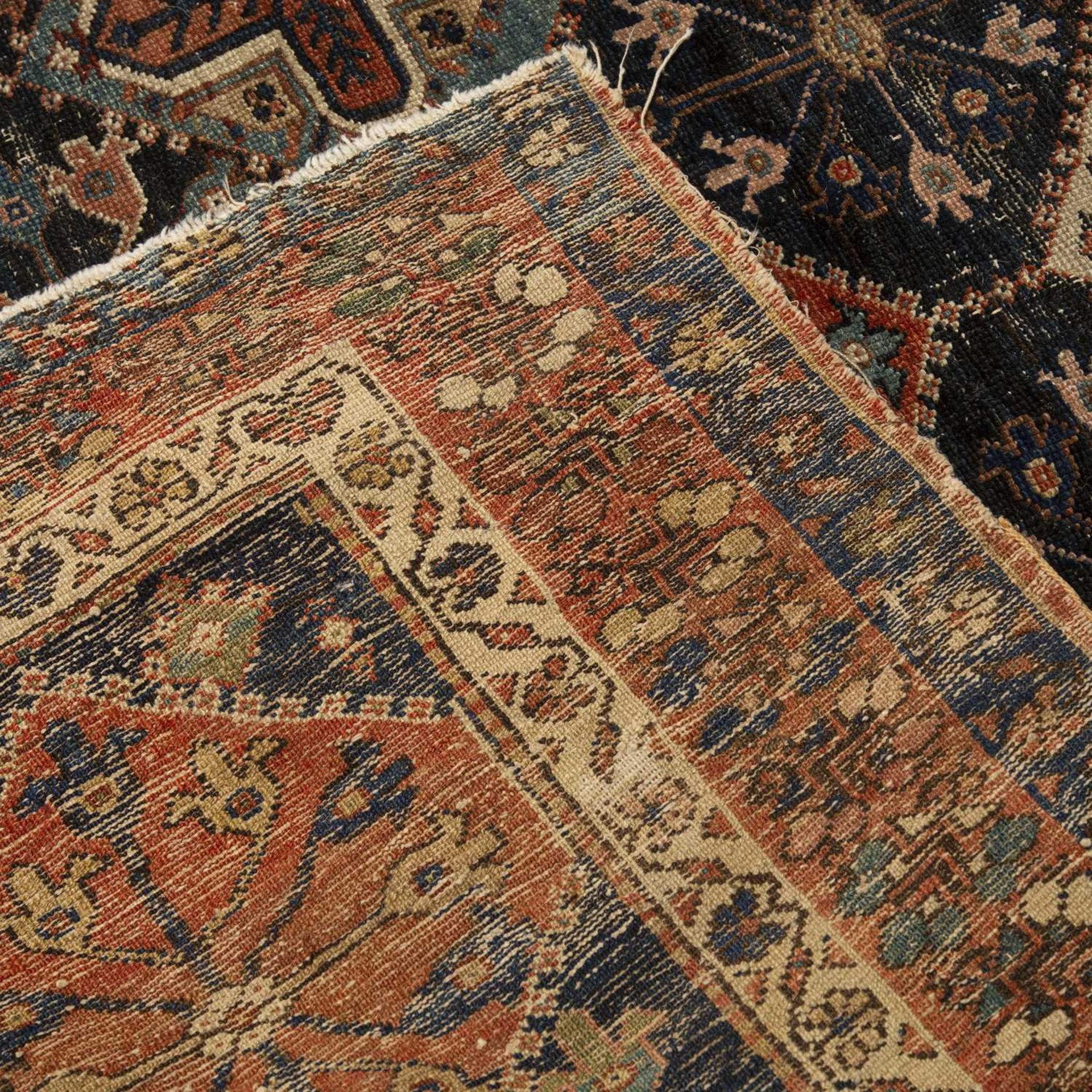 Multicoloured rug Caucasian, with overall geometric design, 206cm x 136cmWorn and with losses. - Image 2 of 2