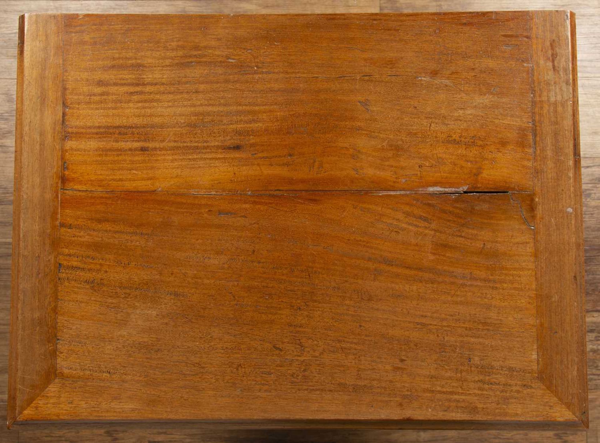 Mahogany chest of drawers 19th Century, six graduated drawers with brass handles, standing on - Image 5 of 6