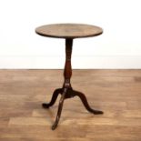 Oak circular topped tripod table late 18th/early 19th Century, 51cm wide x 71.5cm high Signs of