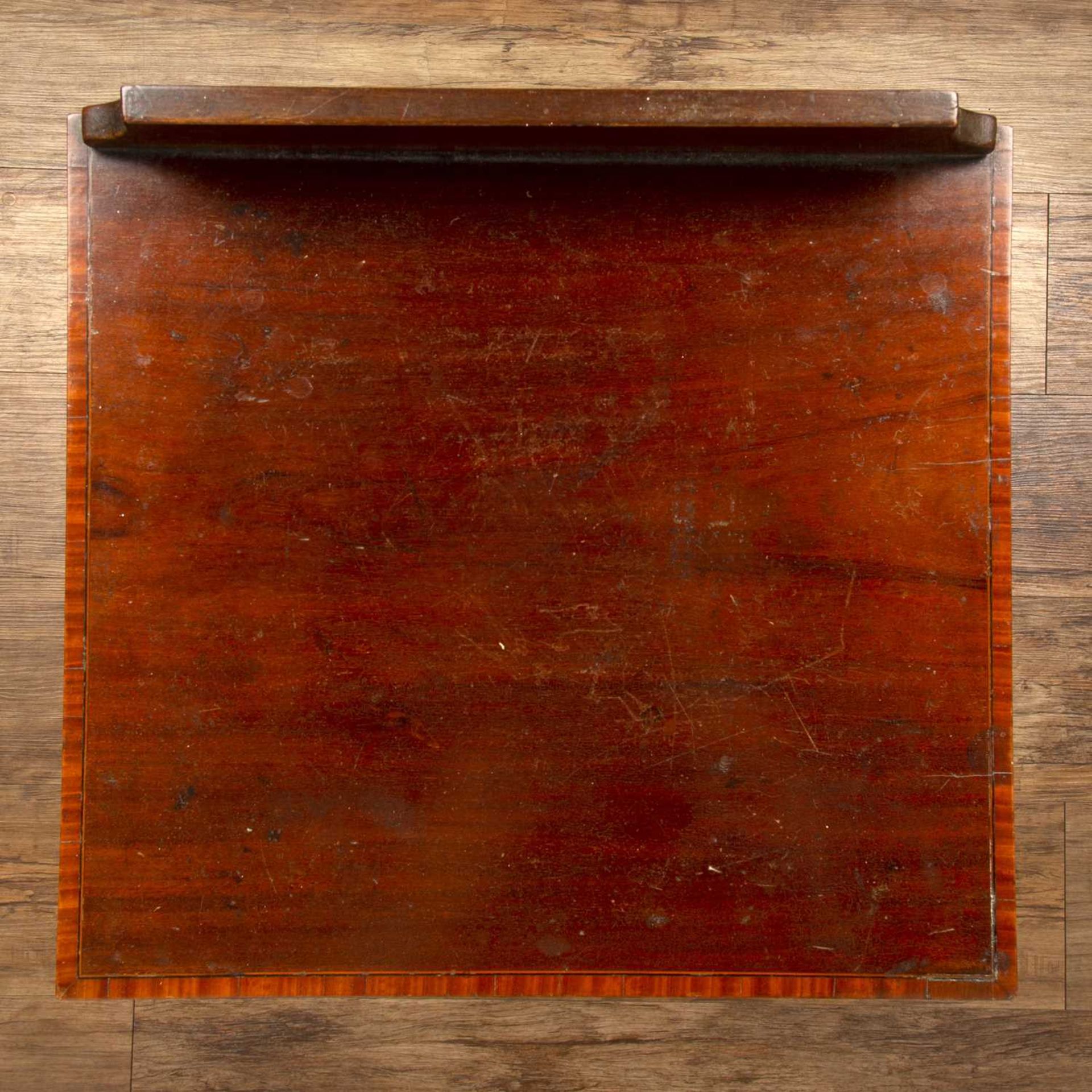 Mahogany crossbanded pot cupboard Late 19th/early 20th Century, on square tapering legs, 40cm wide x - Image 6 of 6