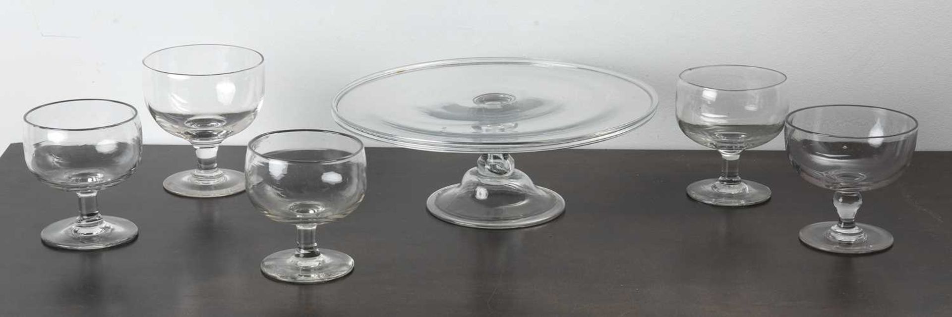 Small collection of glassware 19th Century and later, comprising of a glass tazza with silesian - Image 2 of 2