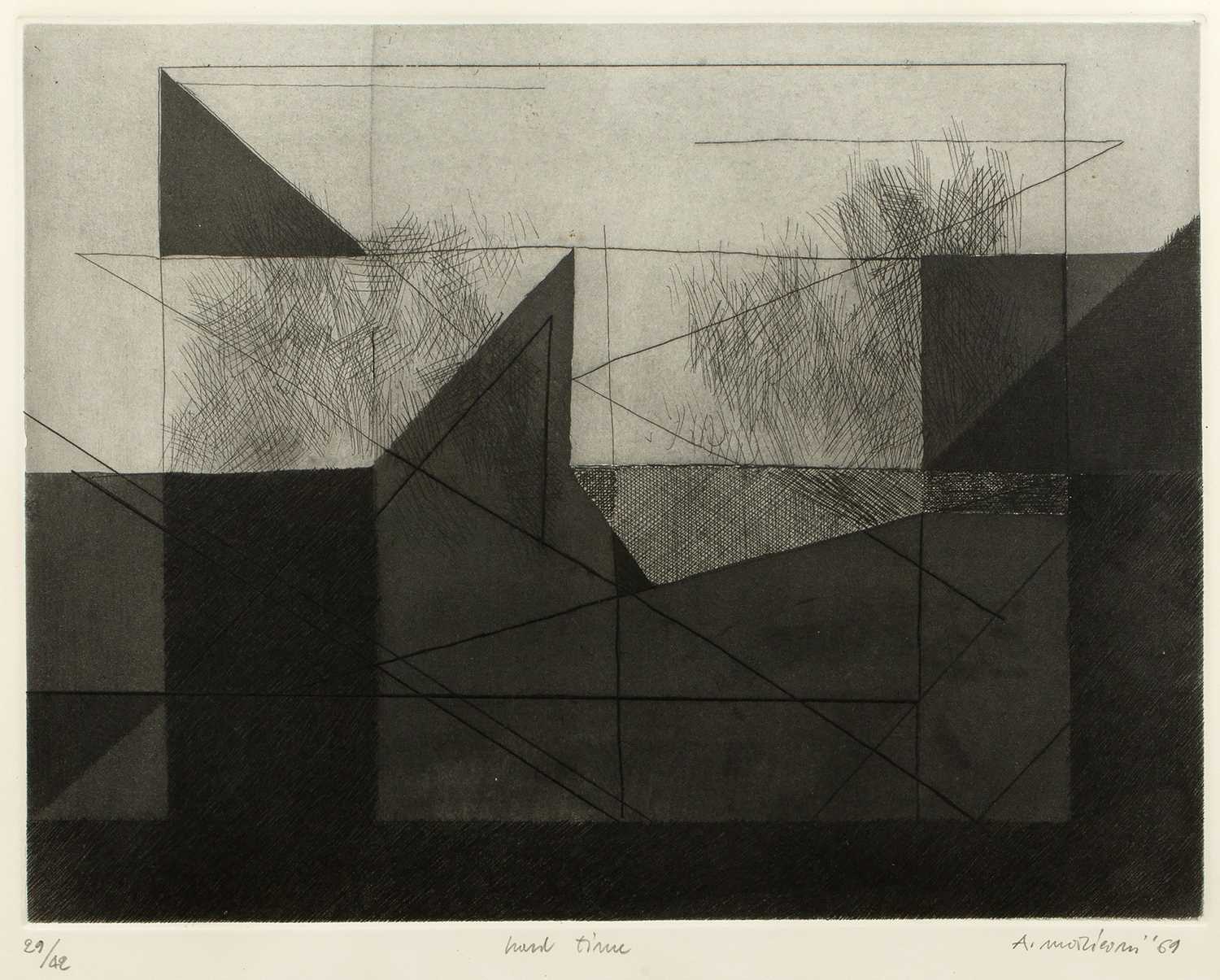 20th Century Italian School 'Untitled abstract', etching, numbered 29/42, indistinctly signed and