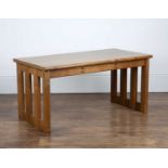 In the manner of Alan Peters (1933-2009) coffee or occasional table, unsigned, 83cm wide x 40.5cm