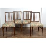 W. H Russell for Gordon Russell Set of four 'Burford' design dining chairs, with floral