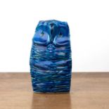 Aldo Londi (1911-2003) for Bitossi Ceramiche pottery model of an owl with blue glaze, impressed mark