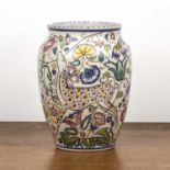 Ruth Paveley for Carter Stabler Adams (Poole) pottery vase decorated with a Persian deer, with