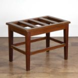 Luggage rack mahogany, late 19th/early 20th Century, standing on square legs, unmarked, 61cm wide