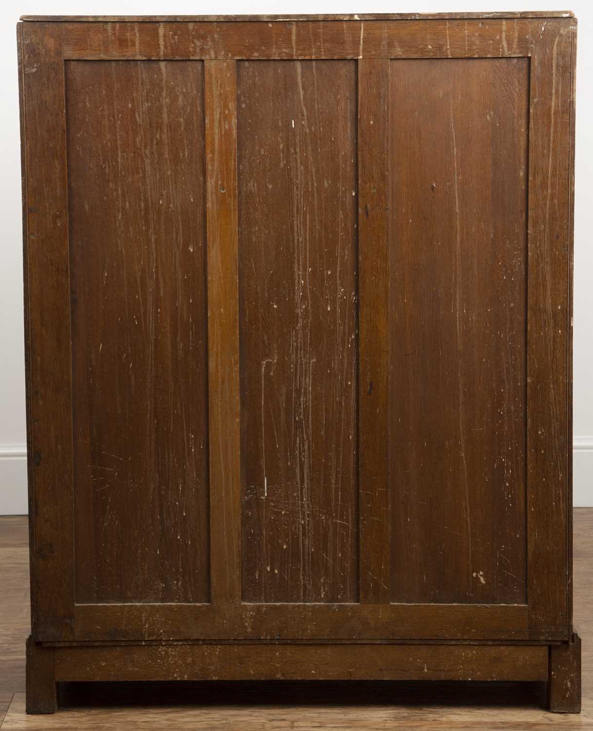 Attributed to Gordon Russell (1892-1980) oak, chest of drawers, with two doors enclosing slide - Image 4 of 7