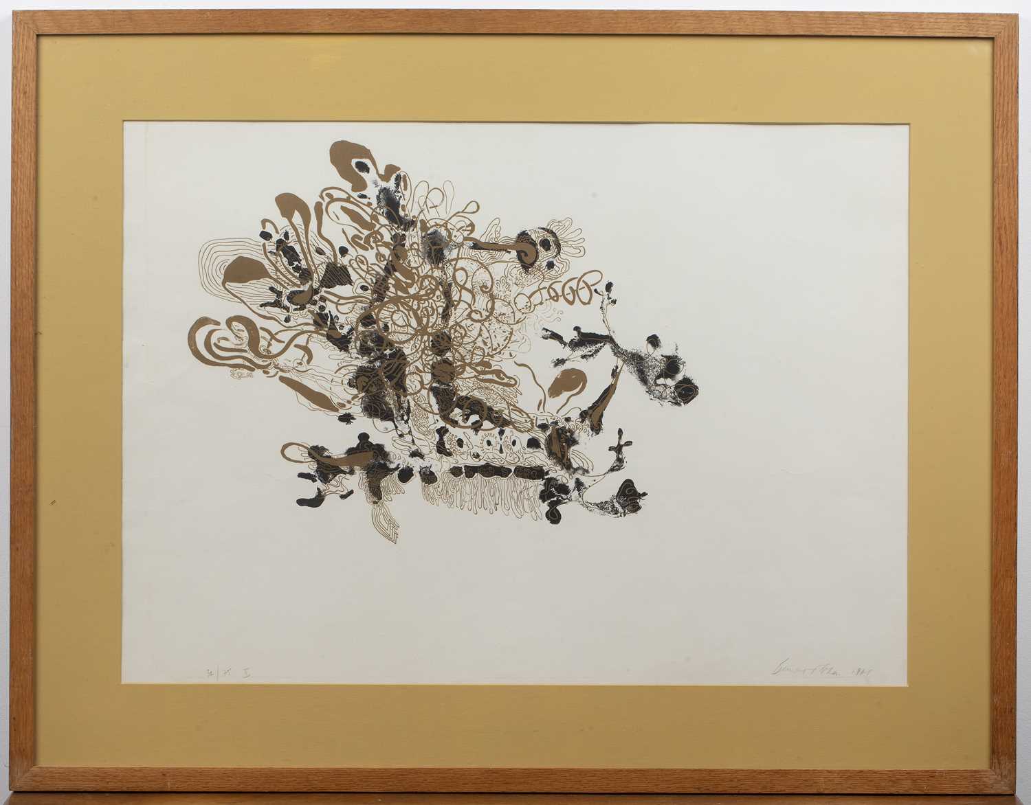 20th Century School 'II (abstract)', screenprint, numbered 32/75, dated 1965 and signed indistinctly - Image 2 of 3