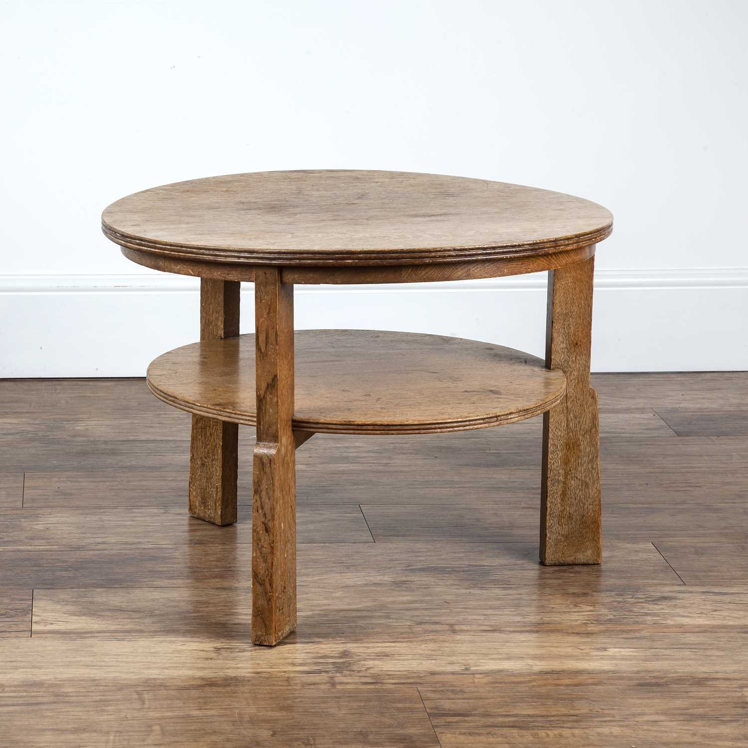 Gordon Russell (1892-1980) Oak, low round book or coffee table, with circular top and undertier - Image 2 of 5